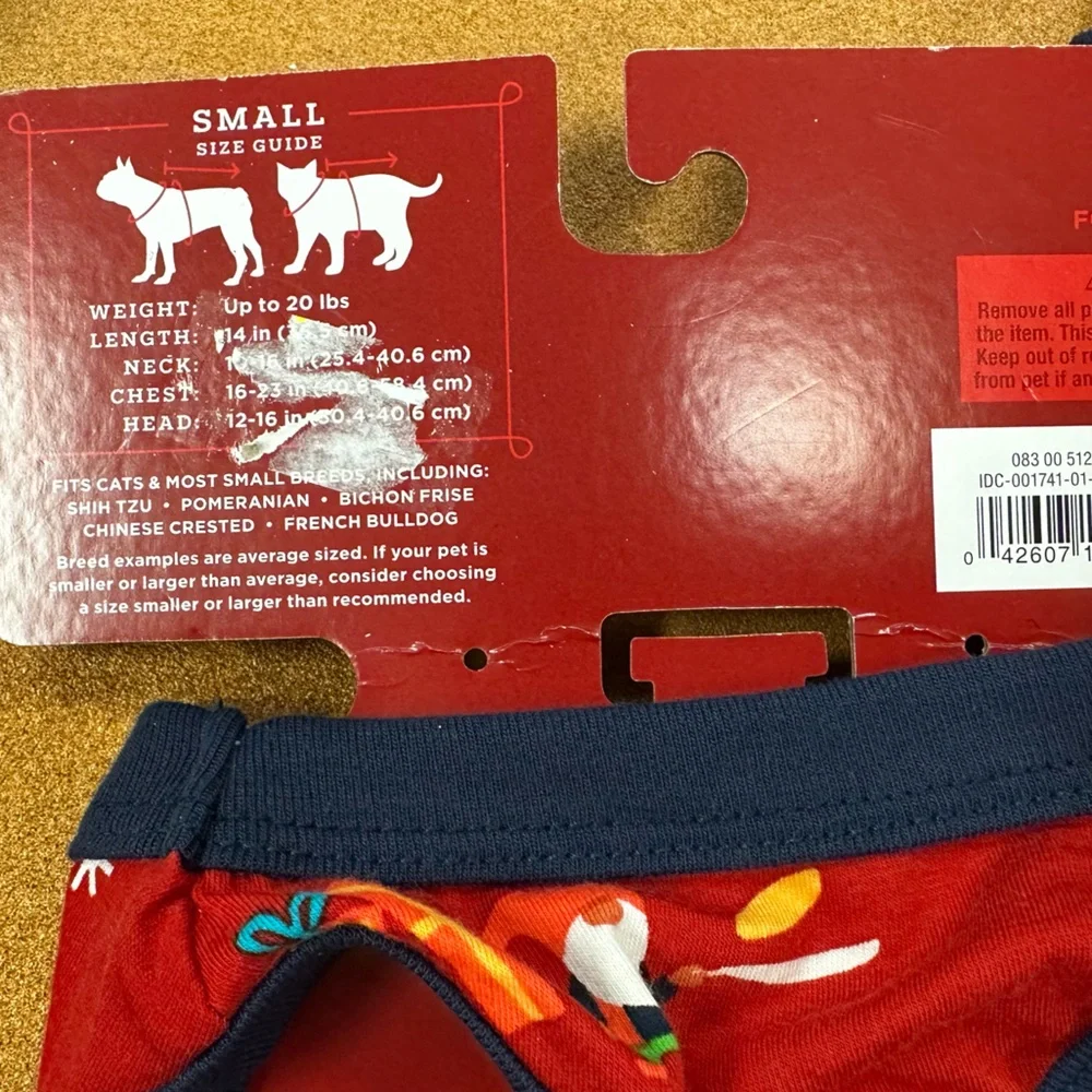 Wondershop Dogs Christmas PJs various sizes red with gnomes‎